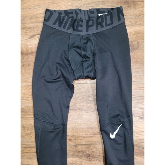 Nike Pro Youth Boys Size Medium Dri-Fit Tight Fit Compression Leggings Black M - Picture 3 of 10